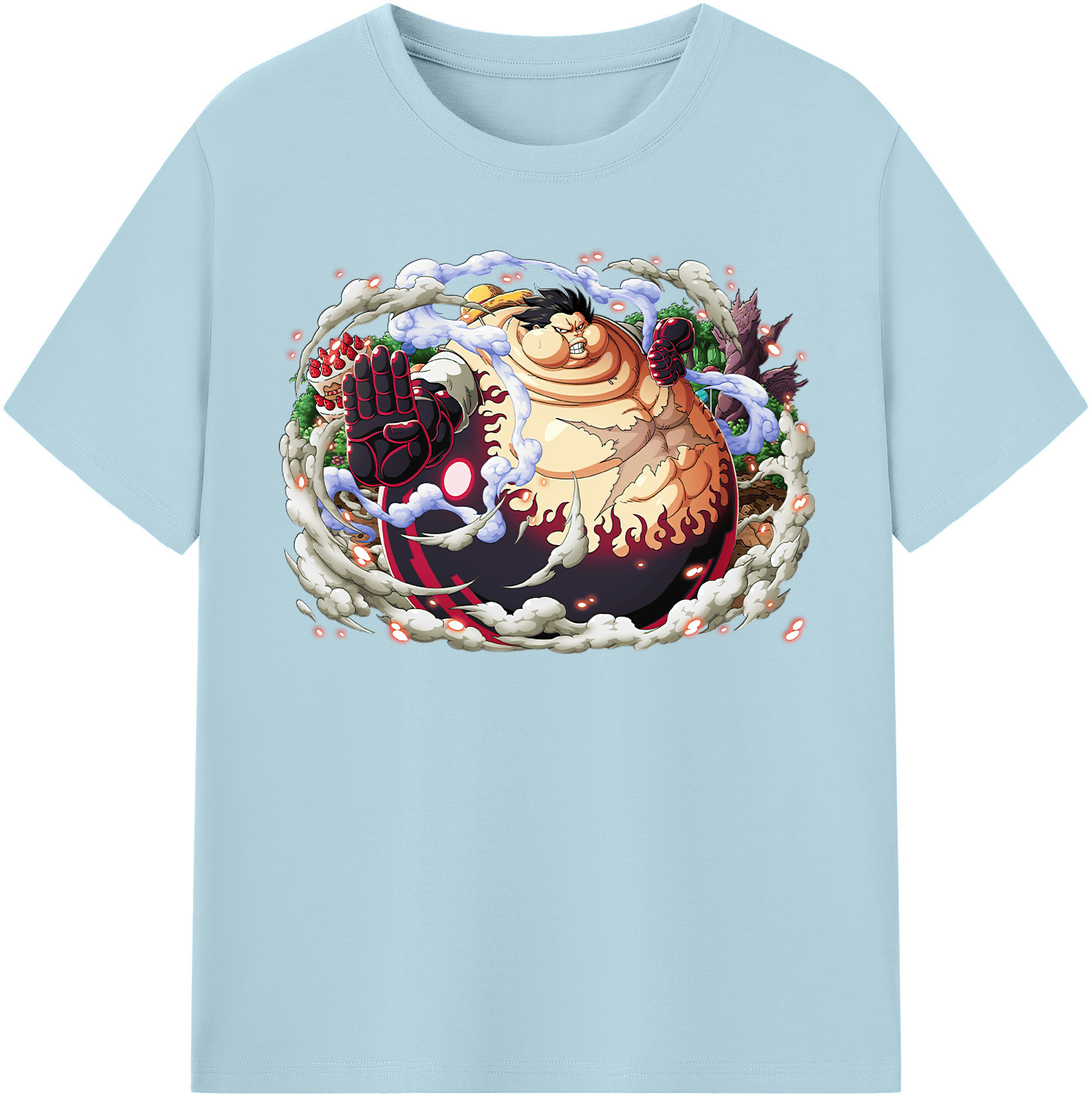 ワンピース モンキー・D・ルフィ ONE PIECE Monkey D. Luffy 綿100％半袖Tシャツ（フロントプリント）